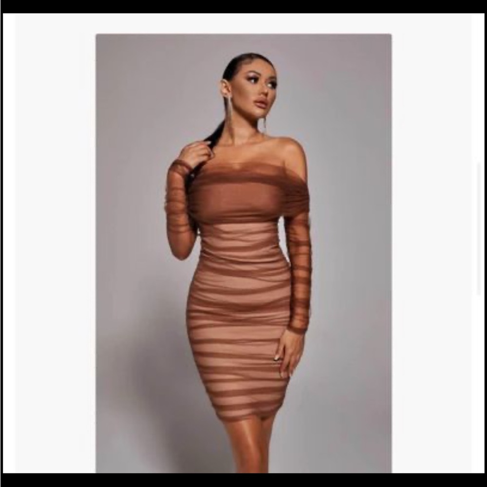 Brand New Mesh Mini Bandage Dress